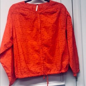 🆕 FREE PEOPLE eyelet button down top